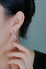 Load image into Gallery viewer, LUOWEND 18K White Gold Natural Pink Diamond Earrings for Women
