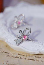 Load image into Gallery viewer, LUOWEND 18K White Gold Natural Pink Diamond Ring for Women
