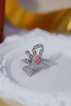 Load image into Gallery viewer, LUOWEND 18K White Gold Natural Pink Diamond Ring for Women
