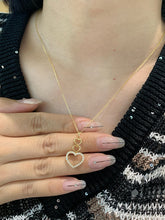 Load image into Gallery viewer, LUOWEND 18K White/Yellow Gold Fine Jewelry Real Natural Diamond Pendant Necklace for Women
