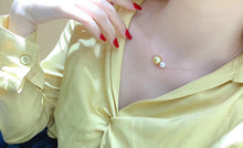 Load image into Gallery viewer, LUOWEND 18K Yellow Gold Natural Pearl Necklace for Women
