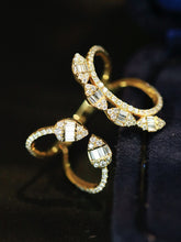 Load image into Gallery viewer, LUOWEND 18K White/Yellow Gold Fine Jewelry Real Natural Diamond Ring for Women
