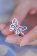 Load image into Gallery viewer, LUOWEND 18K White Gold Natural Pink Diamond Ring for Women

