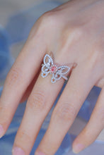 Load image into Gallery viewer, LUOWEND 18K White Gold Natural Pink Diamond Ring for Women
