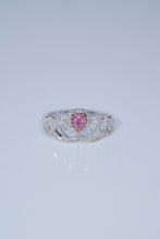 Load image into Gallery viewer, LUOWEND 18K White Gold Natural Pink Diamond Ring for Women
