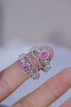 Load image into Gallery viewer, LUOWEND 18K White Gold Natural Pink Diamond Ring for Women
