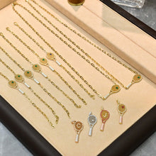 Load image into Gallery viewer, LUOWEND 18K Yellow Gold Natural Emerald Bracelet for Women
