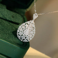 Load image into Gallery viewer, LUOWEND 18K White Gold Natural Diamond Necklace for Women
