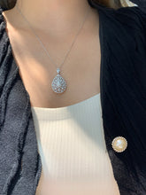 Load image into Gallery viewer, LUOWEND 18K White Gold Natural Diamond Necklace for Women
