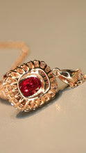 Load image into Gallery viewer, LUOWEND 18K Rose Gold Real Natural Ruby Necklace for Women
