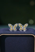 Load image into Gallery viewer, LUOWEND 18K White Gold Natural Diamond Earrings for Women
