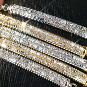 LUOWEND 18K White or Yellow Gold Natural Diamond Bracelet for  Women