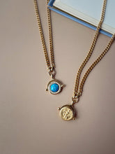 Load image into Gallery viewer, LUOWEND 18K Yellow Gold Natural Crystal Opal Necklace for Women
