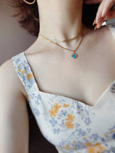 Load image into Gallery viewer, LUOWEND 18K Yellow Gold Natural Crystal Opal Necklace for Women
