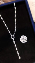 Load image into Gallery viewer, LUOWEND 18K White Gold Real Natural Diamond Necklace for Women
