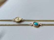 Load image into Gallery viewer, LUOWEND 18K Yellow Gold Natural Opal Bracelet for Women
