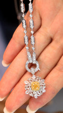 Load image into Gallery viewer, LUOWEND 18K White Gold Real Natural Diamond Necklace for Women
