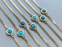 Load image into Gallery viewer, LUOWEND 18K Yellow Gold Natural Opal Bracelet for Women

