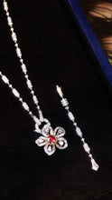 Load image into Gallery viewer, LUOWEND 18K White Gold Real Natural Diamond Necklace for Women
