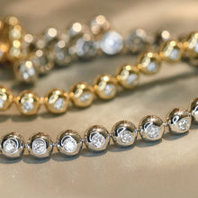 Load image into Gallery viewer, LUOWEND 18K Yellow Gold Natural Diamond Bracelet for Women
