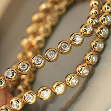 Load image into Gallery viewer, LUOWEND 18K Yellow Gold Natural Diamond Bracelet for Women
