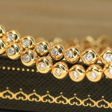 Load image into Gallery viewer, LUOWEND 18K Yellow Gold Natural Diamond Bracelet for Women
