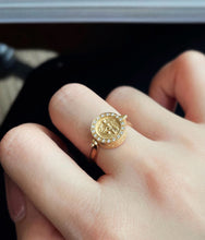 Load image into Gallery viewer, LUOWEND 18K Yellow Gold Natural Opal Ring for Women
