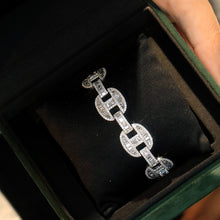 Load image into Gallery viewer, LUOWEND 18K White Gold Real Natural Diamond Bracelet for Women
