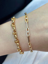 Load image into Gallery viewer, LUOWEND 18K Yellow Gold Natural Diamond Bracelet for Women
