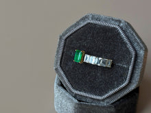 Load image into Gallery viewer, LUOWEND 18K Yellow Gold Natural Emerald Ring for Women
