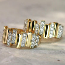 Load image into Gallery viewer, LUOWEND 18K Yellow Gold Real Natural Diamond Ring for Women

