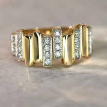 Load image into Gallery viewer, LUOWEND 18K Yellow Gold Real Natural Diamond Ring for Women
