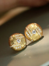 Load image into Gallery viewer, LUOWEND 18K Yellow Gold Fine Jewelry Real Natural Diamond for Women
