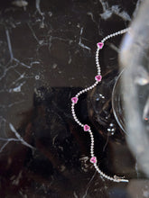 Load image into Gallery viewer, LUOWEND 18K White/Yellow Gold Natural Pink Sapphire Bracelet for Women
