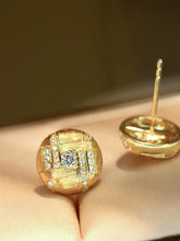 Load image into Gallery viewer, LUOWEND 18K Yellow Gold Fine Jewelry Real Natural Diamond for Women
