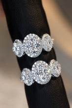 Load image into Gallery viewer, LUOWEND 18K White Gold Real Natural Diamond Ring for Women
