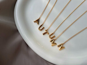 LUOWEND 18K Yellow Gold Necklace for Women