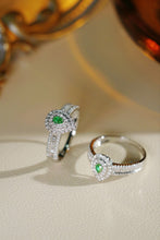 Load image into Gallery viewer, LUOWEND 18K White Gold Natural Green Diamond Ring for Women
