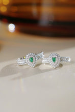 Load image into Gallery viewer, LUOWEND 18K White Gold Natural Green Diamond Ring for Women
