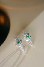 Load image into Gallery viewer, LUOWEND 18K White Gold Natural Green Diamond Ring for Women
