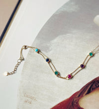 Load image into Gallery viewer, LUOWEND 18K Yellow Gold Natural Gemstone Bracelet for Women
