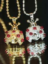 Load image into Gallery viewer, LUOWEND 18K White/Yellow Gold Fine Jewelry Real Natural Ruby Pendant for Women
