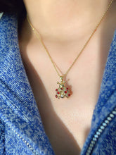 Load image into Gallery viewer, LUOWEND 18K White/Yellow Gold Fine Jewelry Real Natural Ruby Pendant for Women
