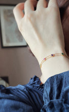 Load image into Gallery viewer, LUOWEND 18K Yellow Gold Natural Gemstone Bracelet for Women
