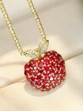 Load image into Gallery viewer, LUOWEND 18K Yellow Gold Natural Ruby Pendant for Women
