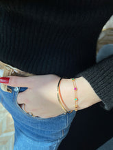 Load image into Gallery viewer, LUOWEND 18K Yellow Gold Natural Gemstone Bracelet for Women
