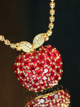 Load image into Gallery viewer, LUOWEND 18K Yellow Gold Natural Ruby Pendant for Women
