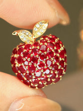 Load image into Gallery viewer, LUOWEND 18K Yellow Gold Natural Ruby Pendant for Women
