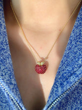Load image into Gallery viewer, LUOWEND 18K Yellow Gold Natural Ruby Pendant for Women
