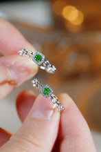 Load image into Gallery viewer, LUOWEND 18K White Gold Natural Green Diamond Ring for Women

